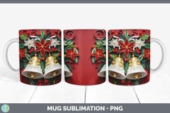 GorgeousWatercolor Christmas Mug Wrap design.
