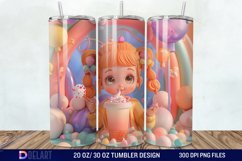 3D Marigold Spring Flower Tumbler Wrap Product Image 1