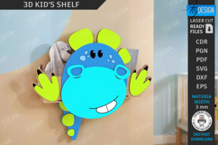 Kids Shelf Laser Cut|Wall Rack Template|Kids Room Decor SVG Product Image 1