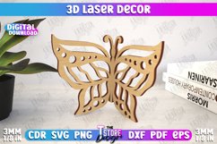 3d Laser Decor Laser Cut Bundle, 3d Butterfly Design Product Image 12