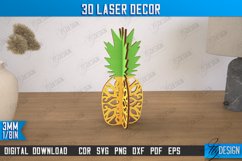 3D Laser Décor | Pinapple Shape | Wooden Decorative Figurine Product Image 1