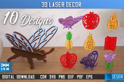 3d Laser Decor Laser Cut Bundle, 3d Butterfly Design Product Image 1