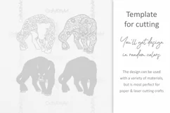 Panther SVG, 3D layered Cougar Puma paper laser cutting file Product Image 3