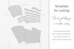 4th of July American flag SVG, Patriotic 3D layered SVG file Product Image 3