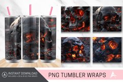 3D Lava Skull Tumbler Wrap Product Image 1
