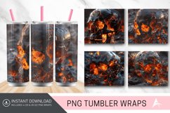 3D Lava Skull Tumbler Wrap Product Image 1