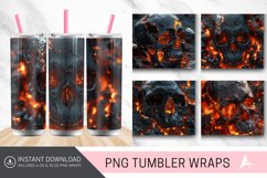 3D Lava Skull Tumbler Wrap Product Image 1