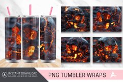 3D Lava Skull Tumbler Wrap Product Image 1