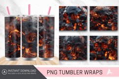 3D Lava Skull Tumbler Wrap Product Image 1