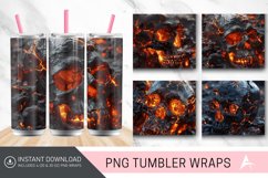 3D Lava Skull Tumbler Wrap Product Image 1