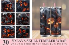 3D Lava Skull Tumbler Wrap Bundle Product Image 1