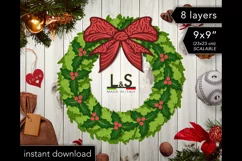 3D layered Christmas door hanger