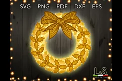 3D layered Christmas door sign cut files