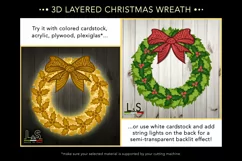 3D layered Christmas wreath ornament