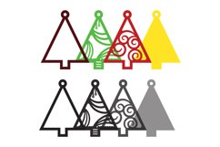 Laser cut Christmas Tree Template, Hanging Tree Tag Product Image 2