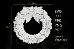 3D layered Christmas wreath size