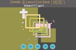 3D Layered Easter Cross Floral Product Image 2