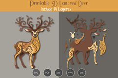 3D Layered Deer SVG Product Image 1
