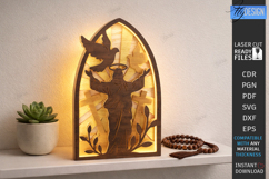 3D Layered Easter Decor Laser Cut | Multilayered Night Light Product Image 1