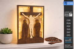 3D Layered Easter Decor Laser Cut | Multilayered Night Light Product Image 1