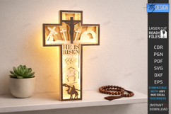 3D Layered Easter Decor Laser Cut | Multilayered Night Light Product Image 1