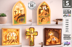 3D Layered Easter Decor Laser Cut Bundle| Resurrection Scene Product Image 1