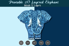 3D Layered Elephant SVG Product Image 3