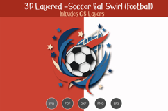 3D Layered soccer ball / Football Layered Product Image 2