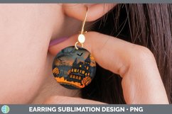 Gorgeous3D Layered Halloween Round Earrings design.