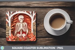 Gorgeous3D Layered Halloween Square Coaster design.