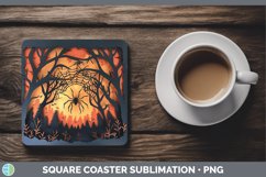 Gorgeous3D Layered Halloween Square Coaster design.