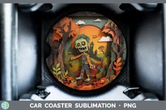 Gorgeous3D Layered Halloween Car Coaster design.
