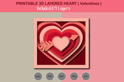 3D Layered Heart Product Image 2