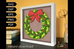 3D layered holiday door sign cut files
