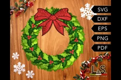 3D layered holiday wreath cut files