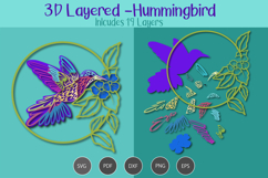 3D Layered hummingbird Product Image 1