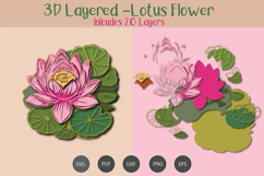 3D Layered Lotus Flower Product Image 1