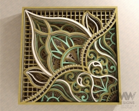 3D layered mandala design ideal for paper cutting and crafts