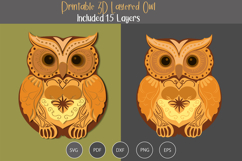 3D Layered Owl SVG Product Image 2