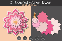 3D Layered Paper Flower Product Image 1