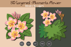 3D Layered plumeria Flower Product Image 1