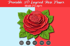 3D Layered Rose Flower SVG Product Image 2