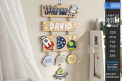Baby Birth Announcement Sign Laser Cut | New Born Name Plate Product Image 1