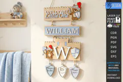 Baby Birth Announcement Sign Laser Cut | New Born Name Plate Product Image 1