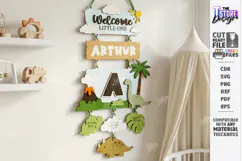 3D Baby Wall Sign Laser Cut | Newborn | Layered Wall Decor Product Image 1