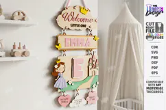 3D Baby Wall Sign Laser Cut | Newborn | Layered Wall Decor Product Image 1