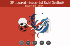 3D Layered soccer ball / Football Layered Product Image 3