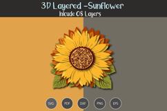 3D Layered Sunflower Product Image 2