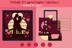 3D Layered Valentines lovely Couples Product Image 1