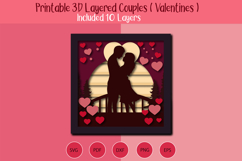 3D Layered Valentines lovely Couples Product Image 2